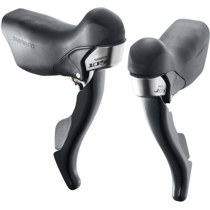 Шифтер тормозная ручка SHIMANO 105, ST-5700, левый, правый 2x10 скоростей, черный, трос+оплетка IST5700PALN