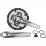 Система SHIMANO ALIVIO, T4060, 175 мм, интегрированный вал, 48/36/26, с защитой, серебристая EFCT4060EX866CS