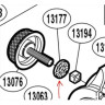 Запчасть для катушки SHIMANO HANDLE SCREW CAP SPACER регулировочные шайбы кноба RD13177