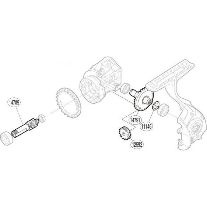 Запчасть для катушки ведомая шестерня PINION GEAR SHIMANO RD14789