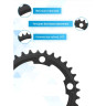 Звезда SHIMANO 105 34T-MA, передняя, для FC-5800, для 50-34Т, черный Y1PH34000